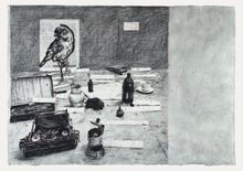 Load image into Gallery viewer, William Kentridge, Table with Sparrow
